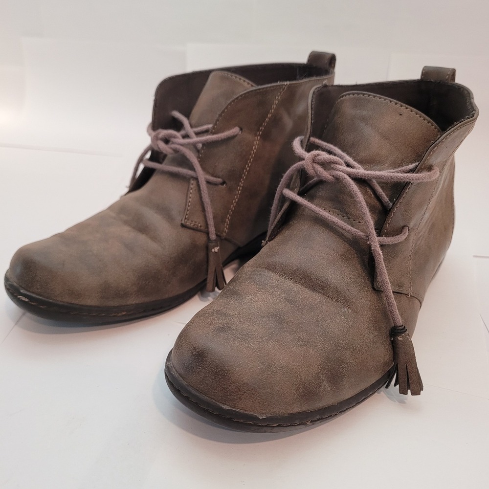 Hush Puppies Soft Style Ankle Boots Women 8 Brown Moyen Tassel HSS1368-252 - Picture 15 of 15